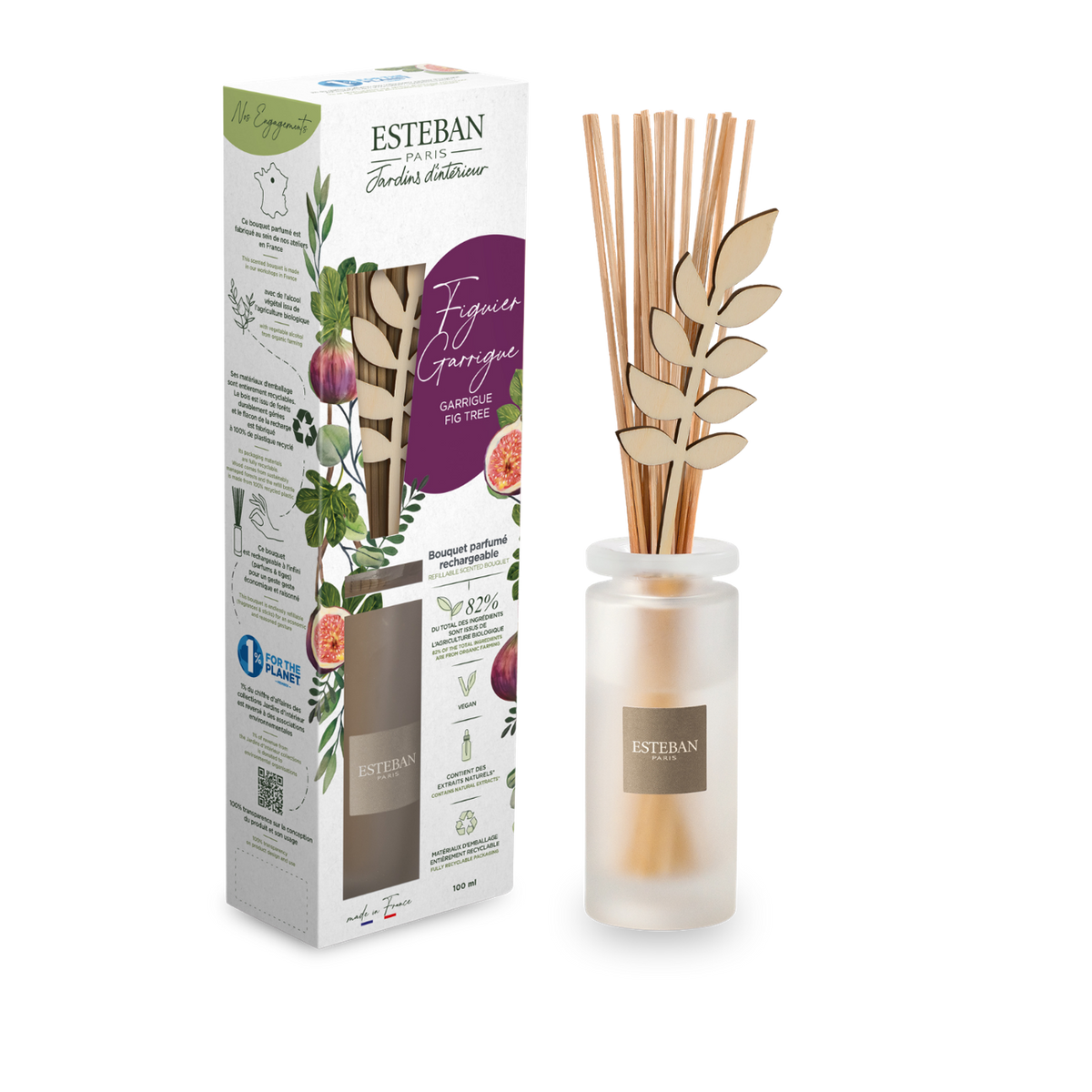 Bouquet parfumé nature - Figuier Garrigue - rechargeable - 100ml