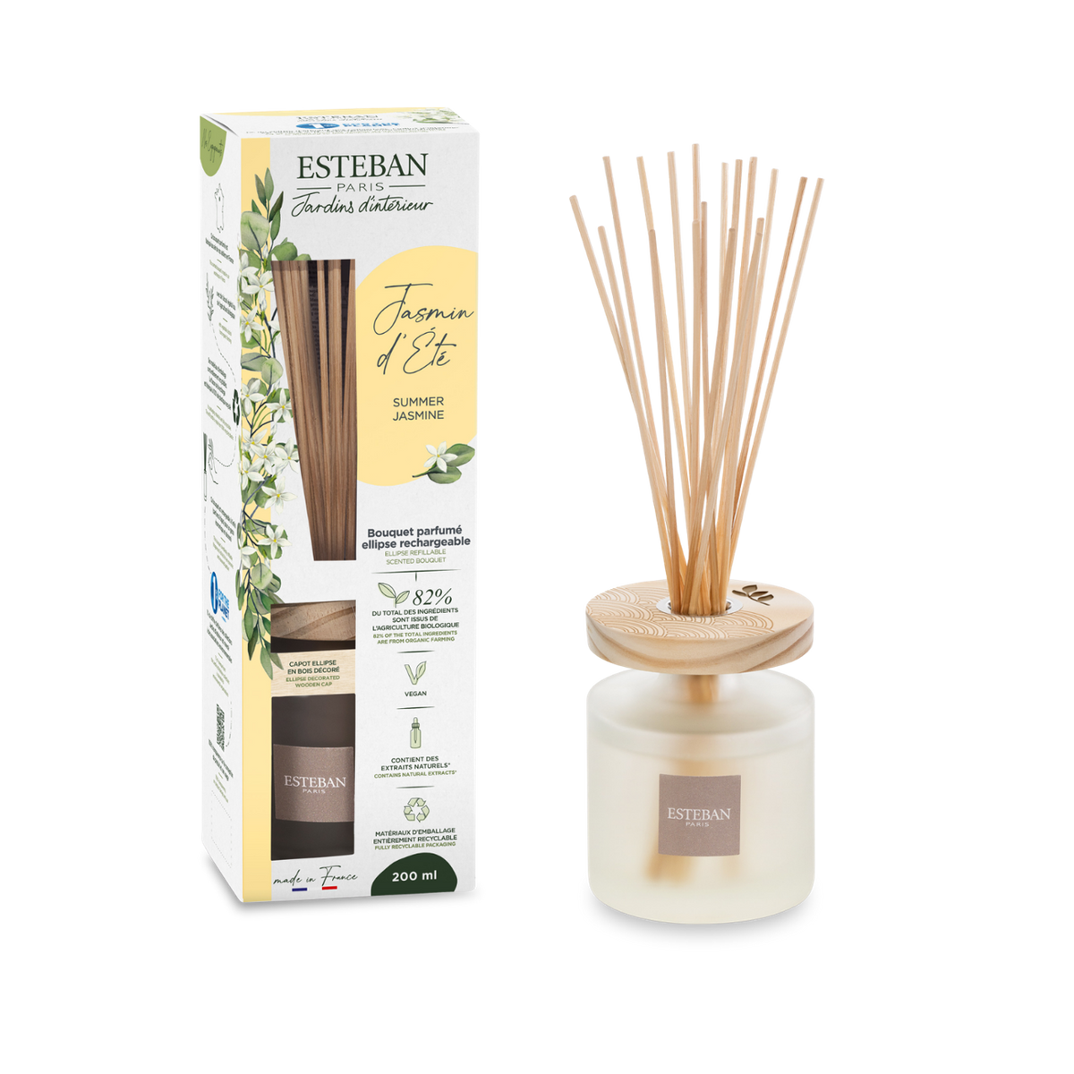 Bouquet parfumé ellipse - Jasmin d’Été - rechargeable - 200ml