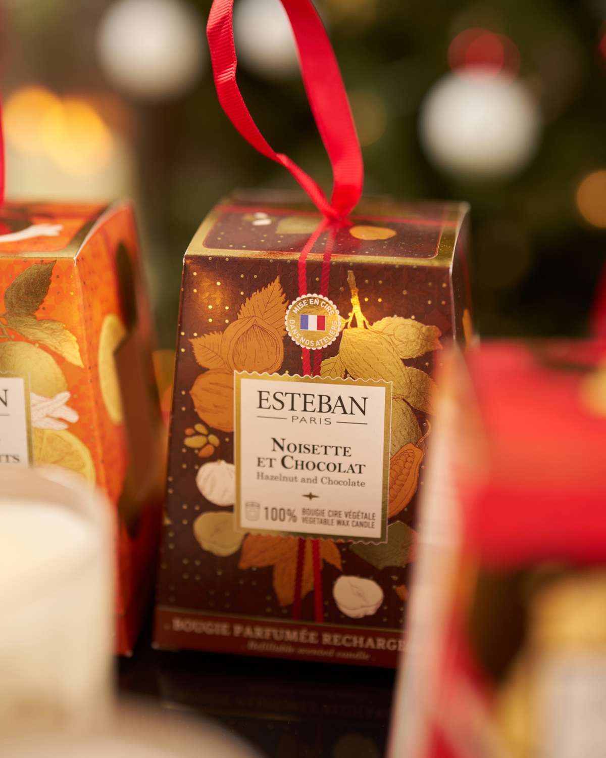 Scented candle - Hazelnut & Chocolate - limited Christmas edition - refillable - 180g