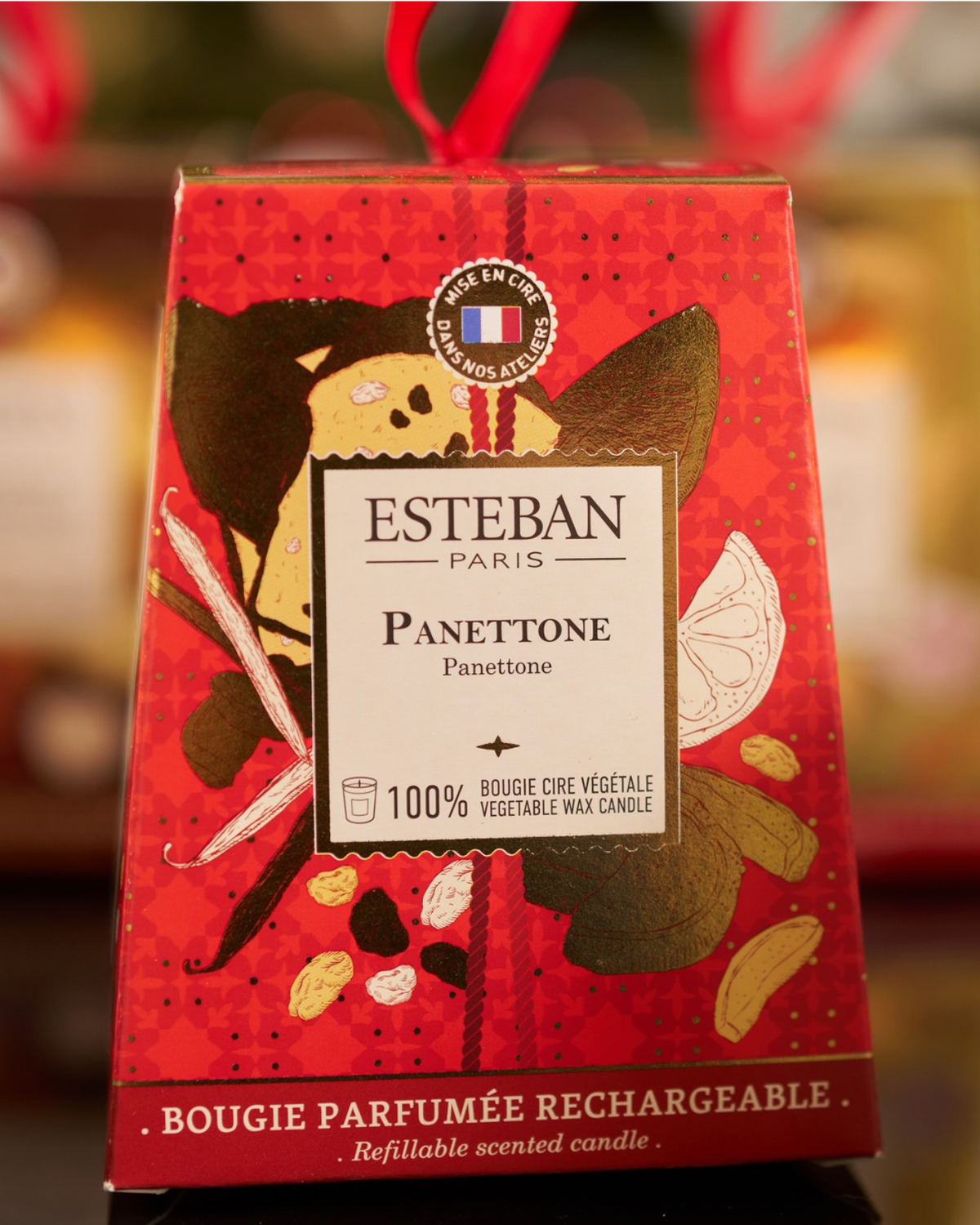 Scented candle - Panettone - limited Christmas edition - refillable - 180g