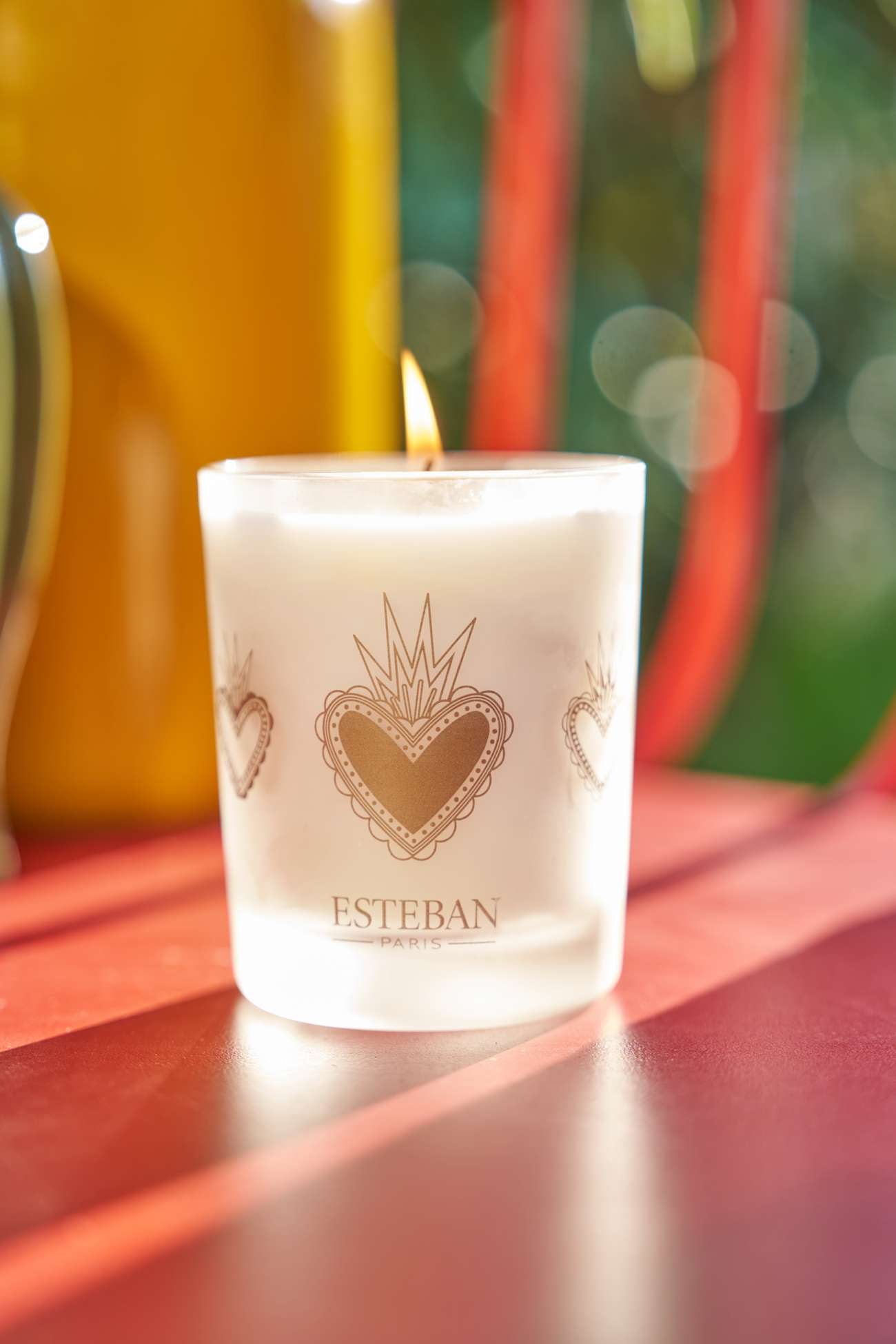 Scented candle - Mango and lime - refillable - 180g