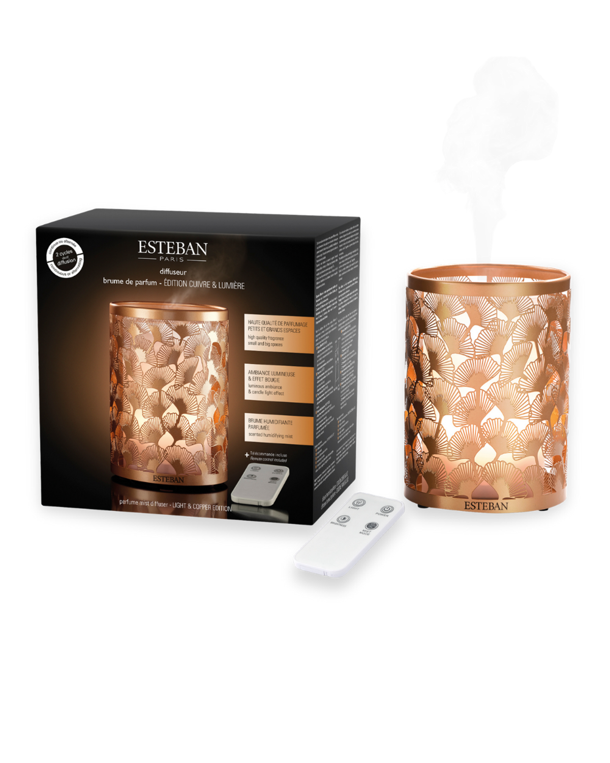 Fragrance mist diffuser - Copper & light Edition