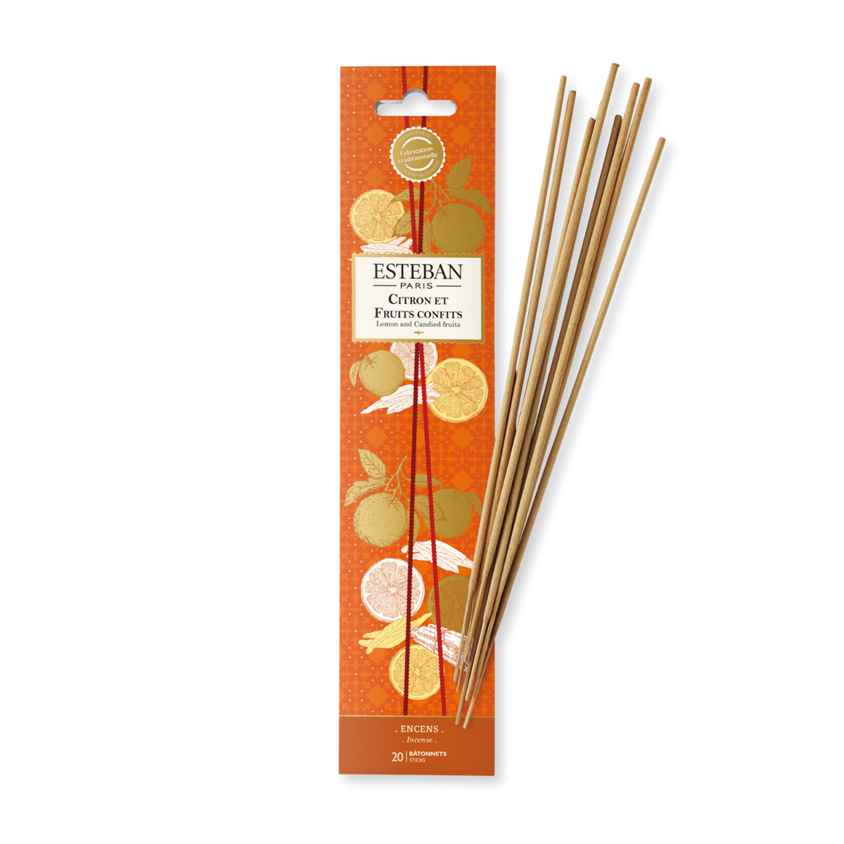 Indian Incense - Lemon & Candied Fruit - Limited Christmas Edition - 20 sticks