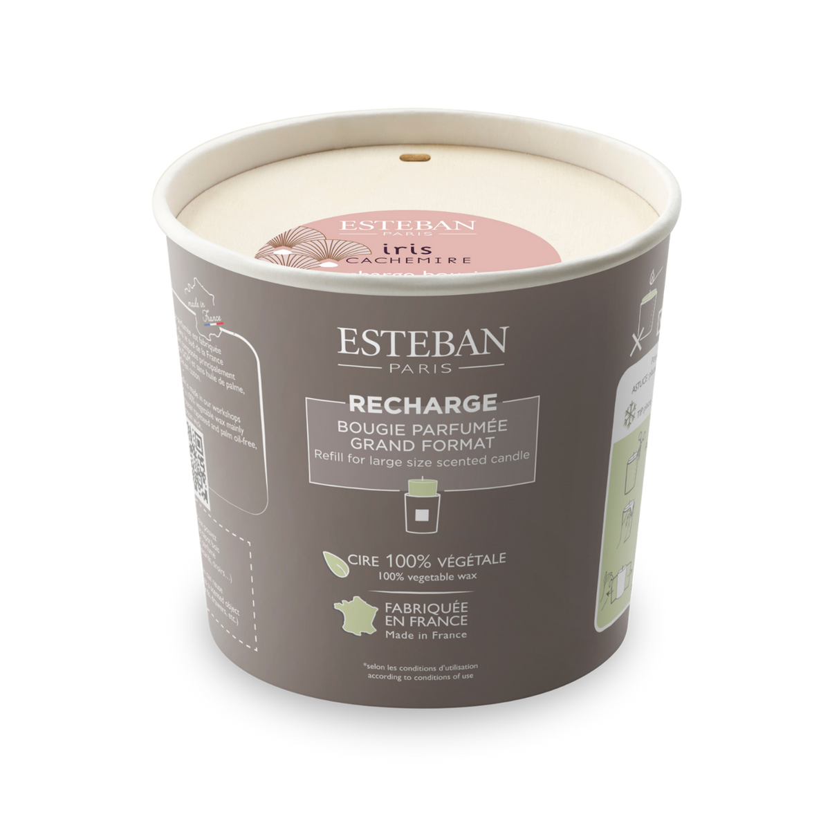 Refill for scented candle - Iris Cachemire - 450g