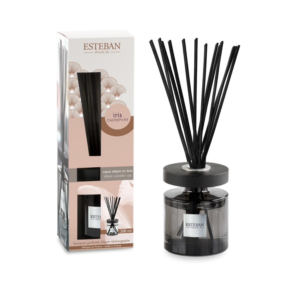 Scented bouquet ellipse - Iris Cachemire - refillable - 200ml