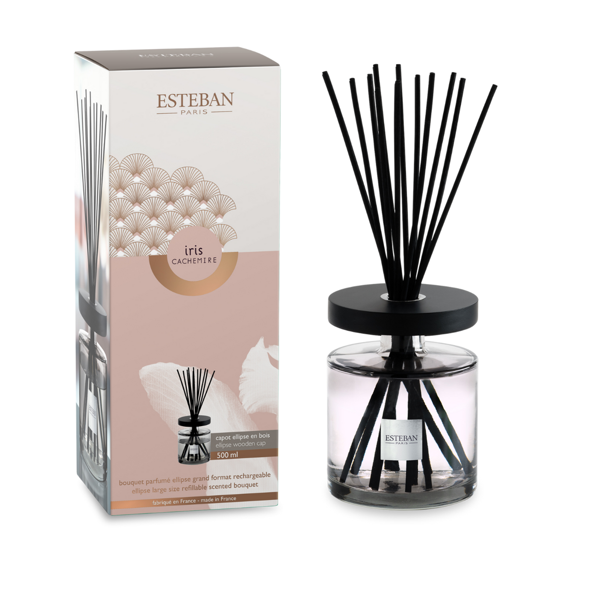 Scented bouquet ellipse - Iris Cachemire - refillable - 500ml