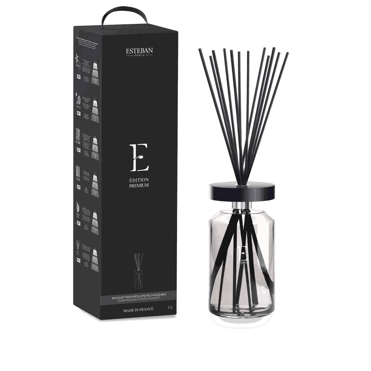 Scented bouquet ellipse - Iris Cachemire - Premium Edition - refillable - 3L