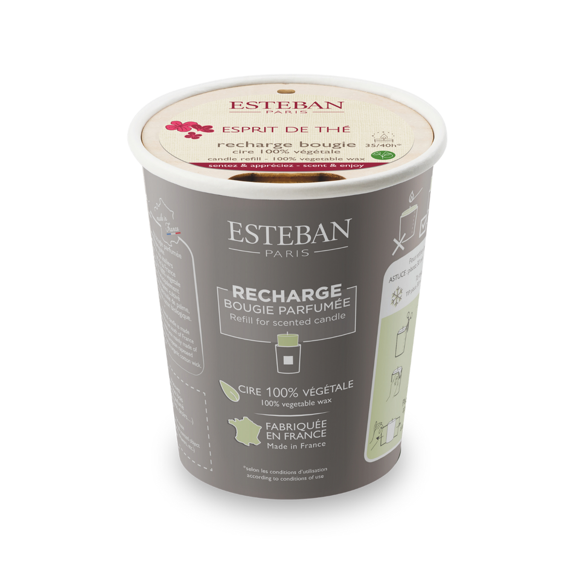 Recharge pour bougie parfumée - Esprit de Thé - 180g