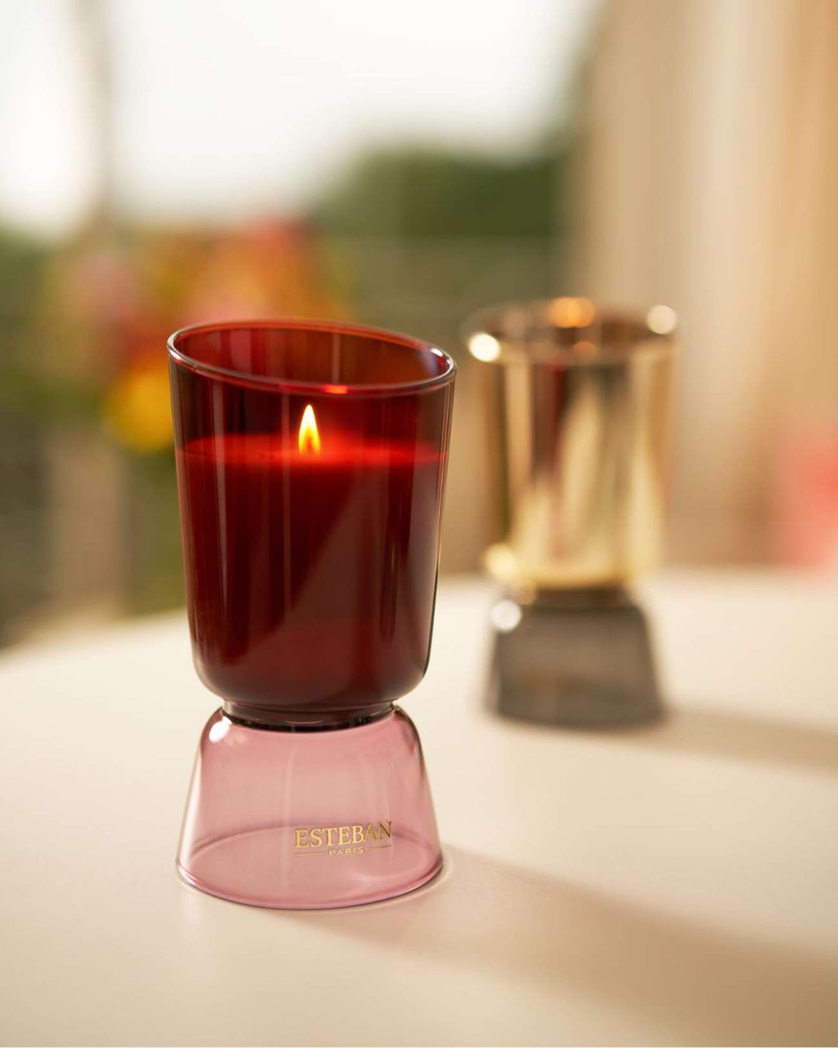 Scented candle - Teak & Tonka - Iconic Color - refillable - 200g