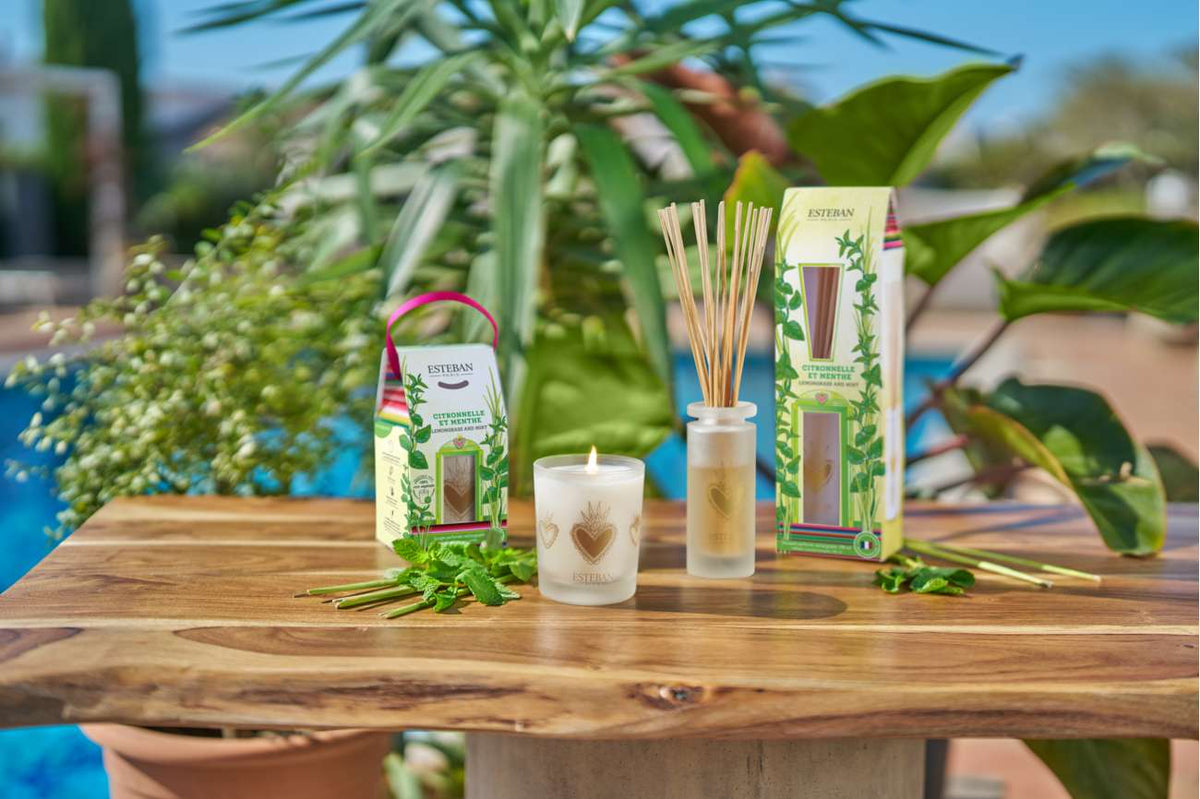 Scented candle - Lemongrass & Mint - refillable - 180g