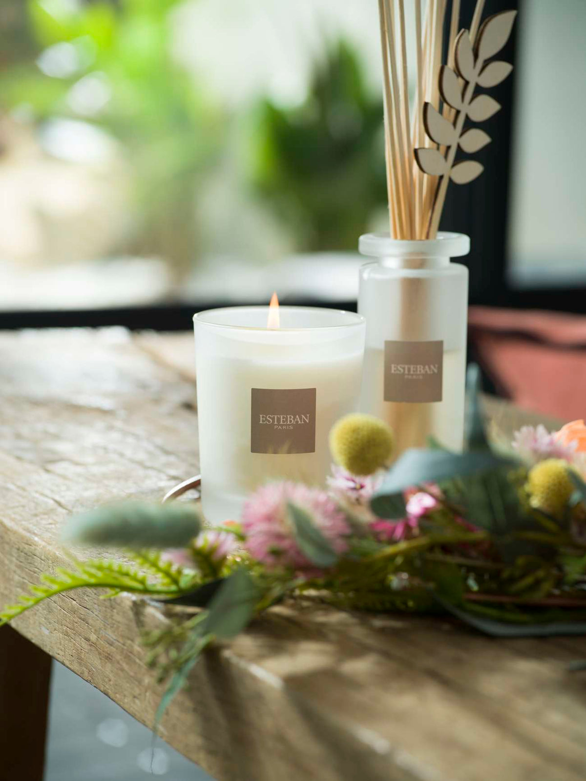 Bouquet parfumé nature - Monoï soleil - rechargeable - 100ml