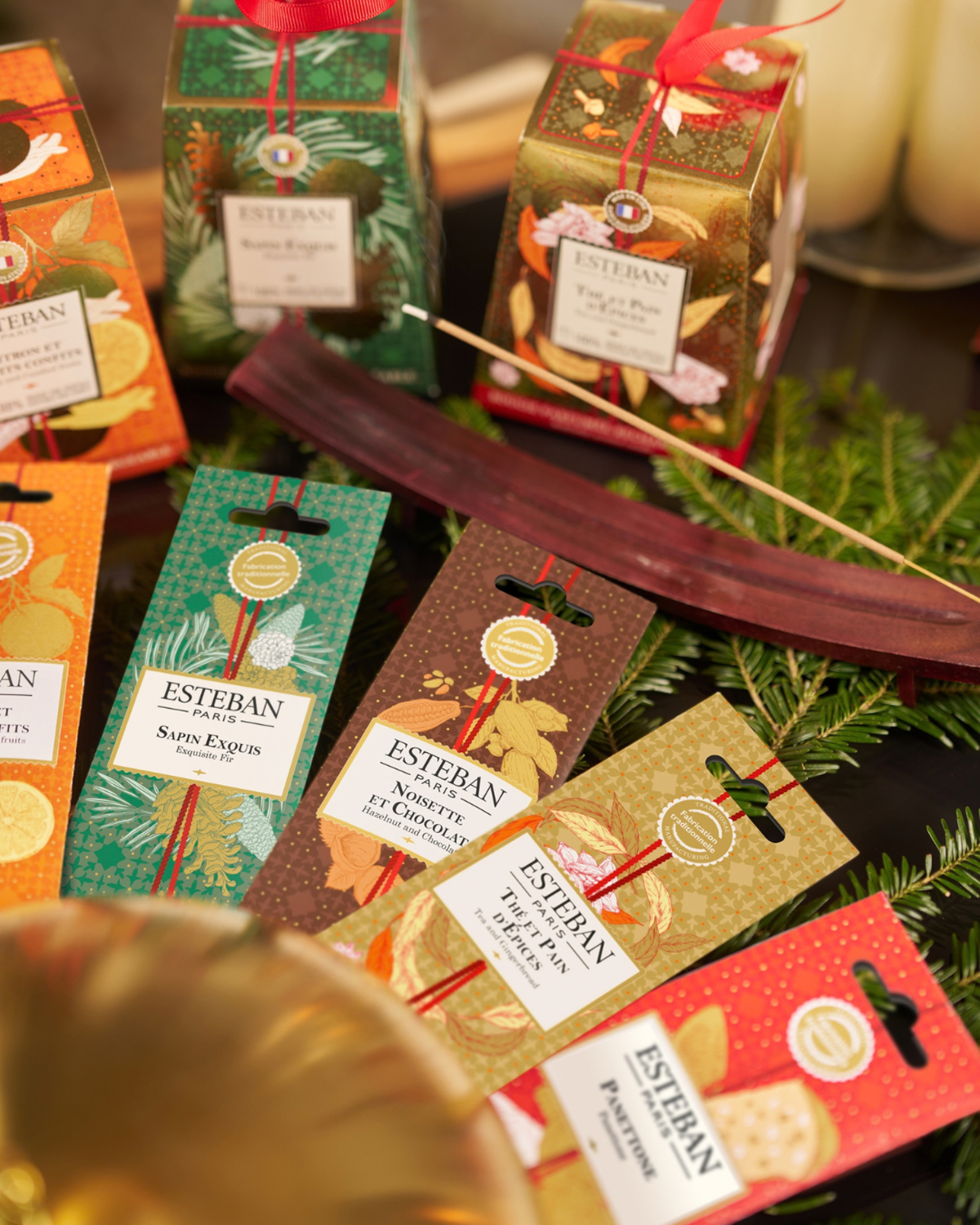 Encens indiens - Noisette & Chocolat - édition limitée Noël - 20  bâtonnets